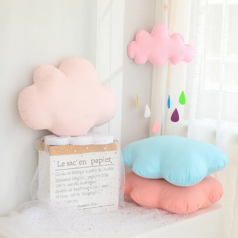 

1pc 42x55CM Cloud Plush Toy Pendant Home Decoration Cushion Sofa Bed Stuffed Dolls Pillow For Kids Children Lover Birthday Gift