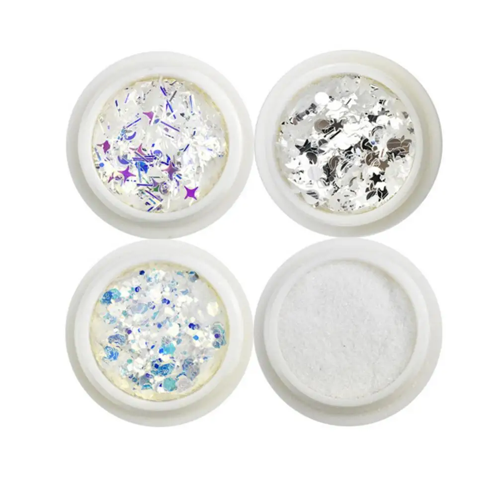 Голографические блестки русалки для ногтей блестящие хлопья Звезда Сердце AB