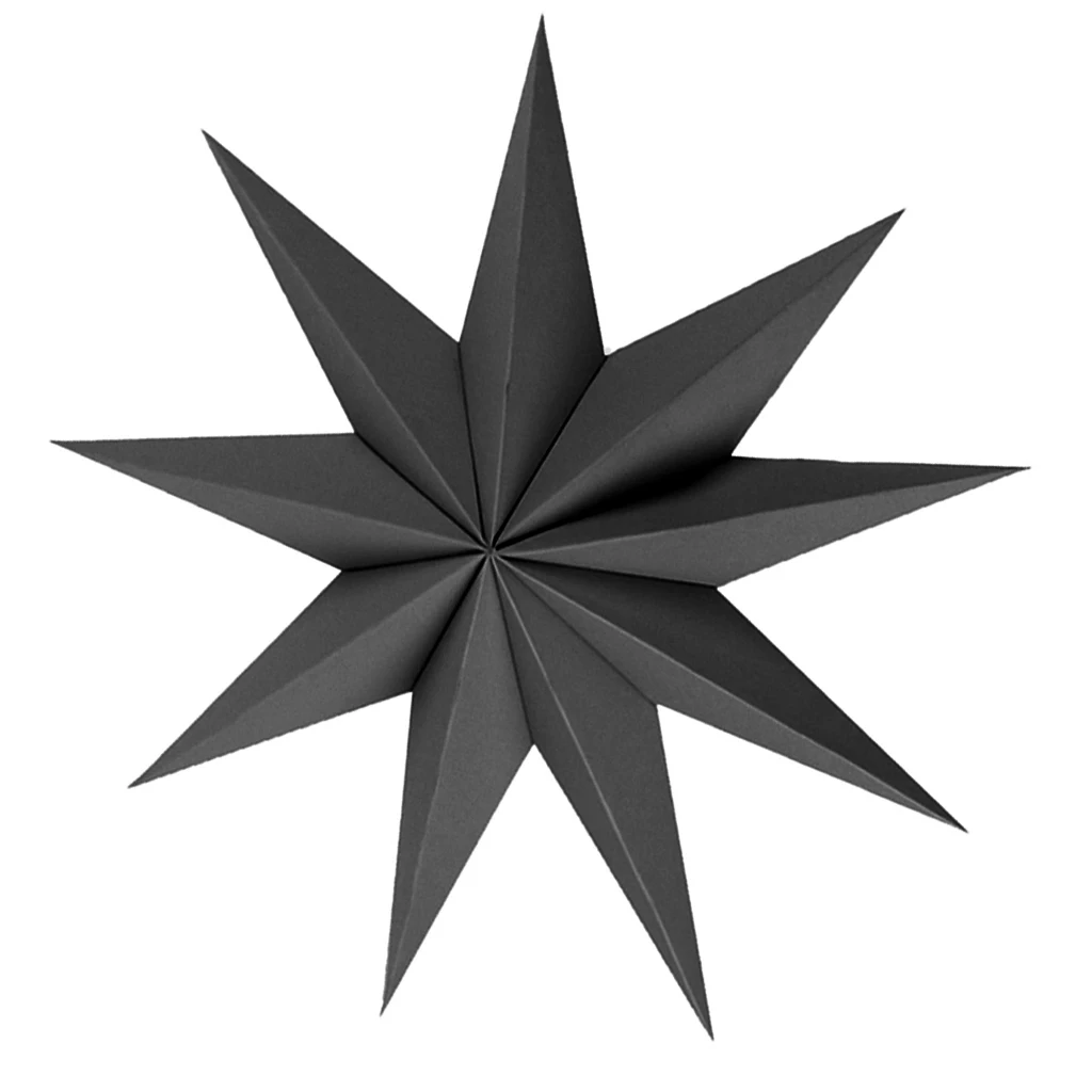 3D 9 ракурсов бумага со звездами звезд для рождественской вечеринки украшения