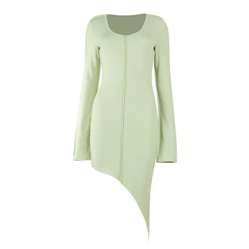 

Women's Summer Fashion 2021 Femme Robe Large Size Women's Clothing Designer Green Blouse Bodycon Sexy Robes De Cocktail Dresses