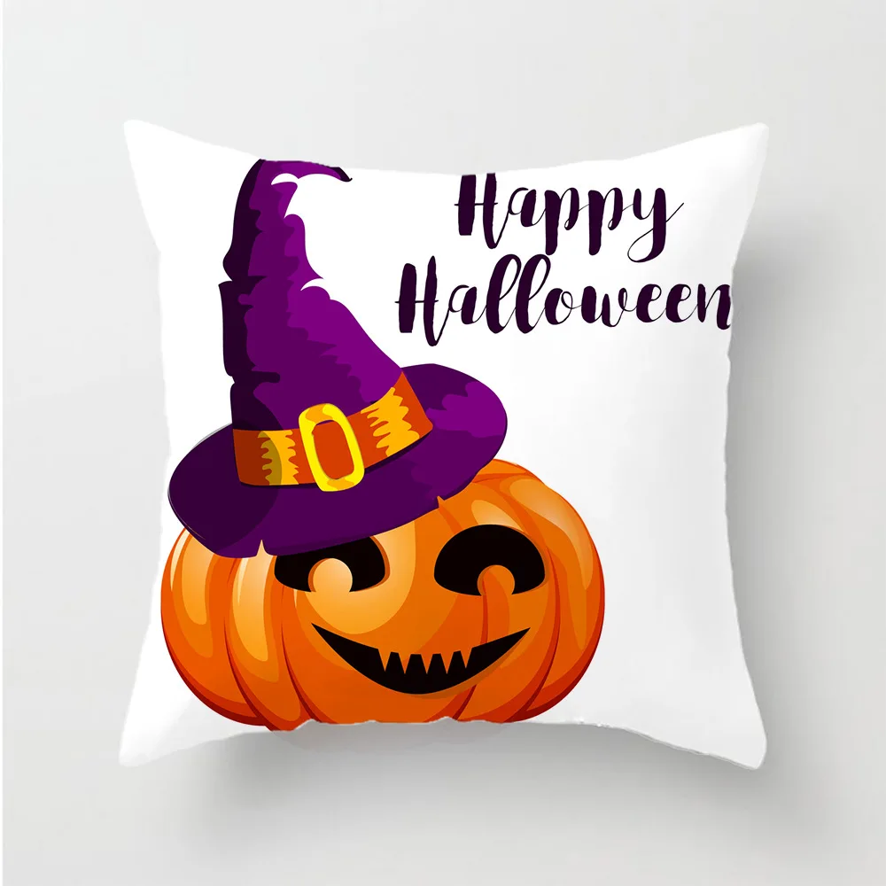 

Pumpkin pattern 3D printed One Piece Polyester Decorative Pillowcases Throw Pillow Cover Square Zipper Pillow cases style-3