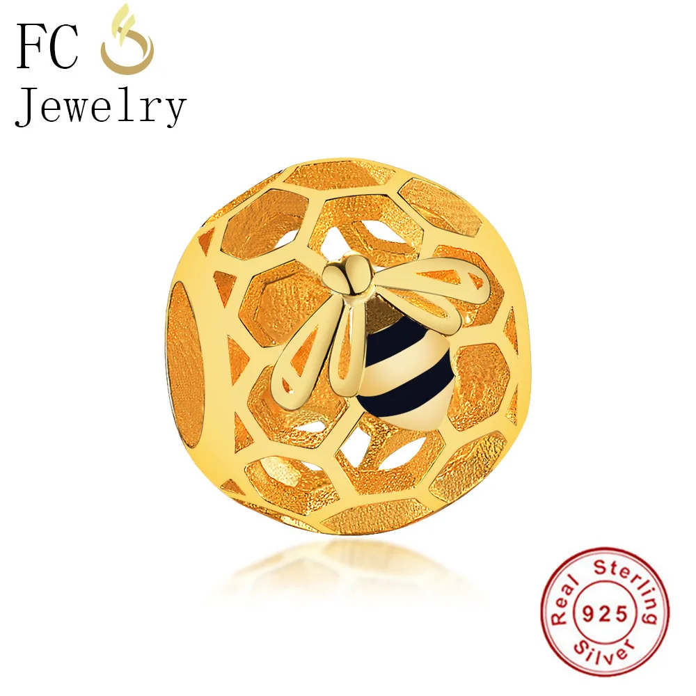 FC Jewelry Fit оригинальный бренд Шарм браслет 925 серебро Лето животные пчела Бабочка