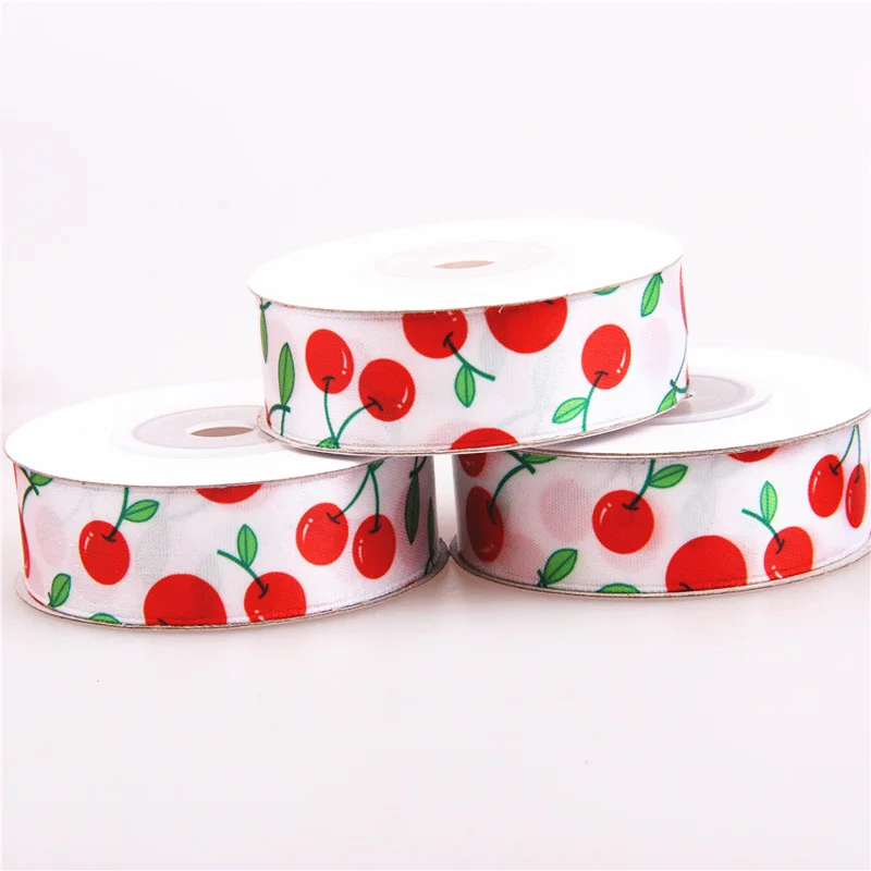 Лента с принтом в виде фруктов 5 ярдов/рулон|Ленты для шитья| |
