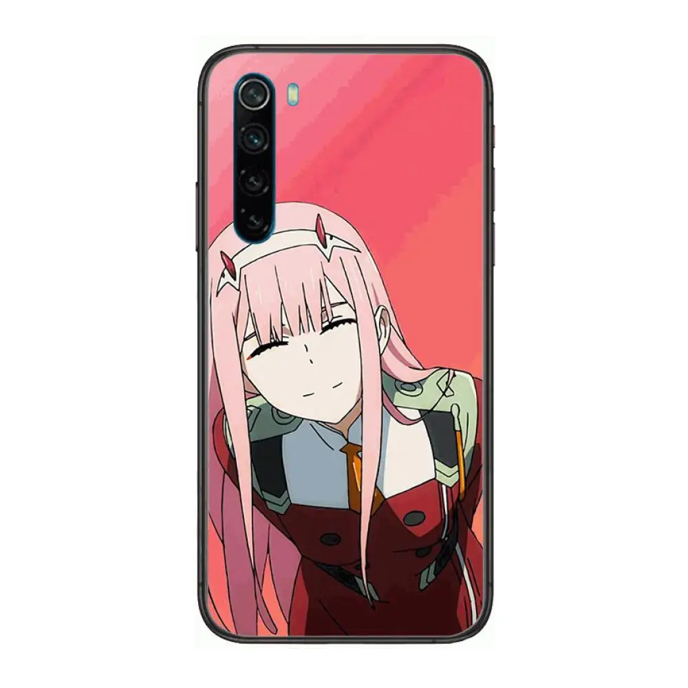 

DARLING in the FRANXX Anime cartoon Phone Case For XiaoMi Redmi Note 9S 8 7 6 5 A Pro T Y1 Anime Black Cover Silicone Back Pre