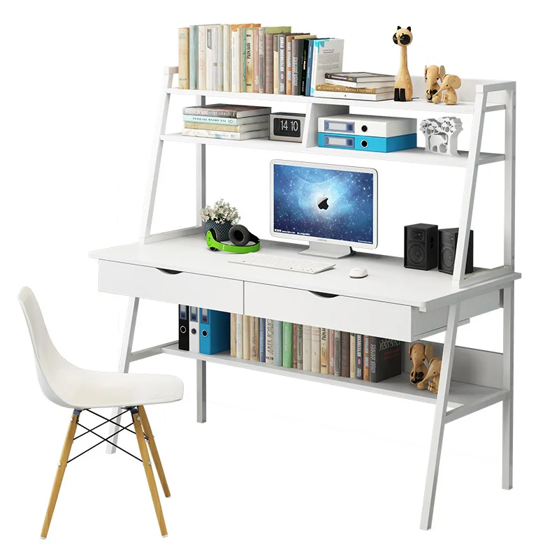 

Computer Desk Simple With Bookshelf Office Desk Combination Simple Economic Bedroom Student Desk