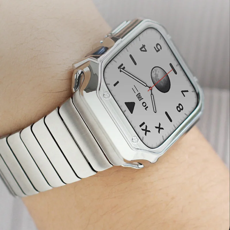 Metal Strap For Apple Watch 38mm 42mm 40mm 44mm Watchband Bracelet Watch Case for Apple Watch Series 6 se 5 4 3 iWatch Bands
