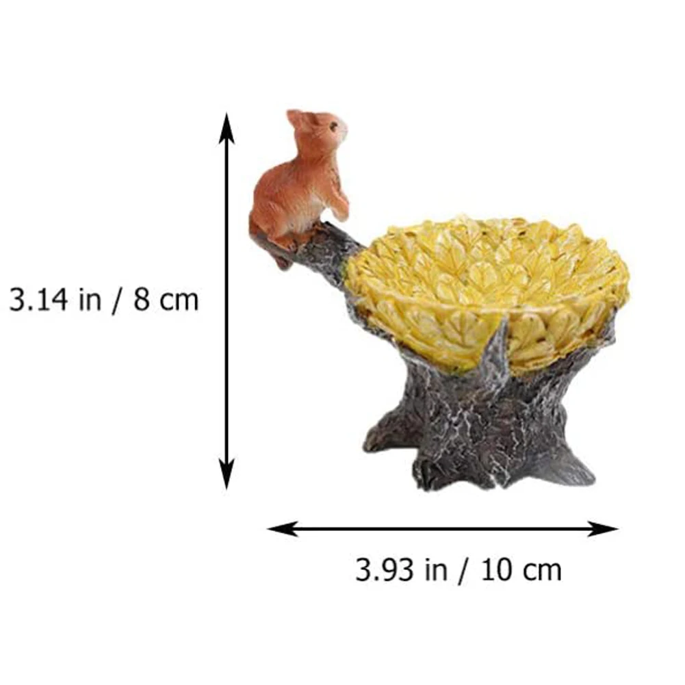 

3PCS Miniature Figurines Fairy Tale Garden Mini Squirrel Statue Set Plant Pot Micro Landscape Decoration Resin Garden Ornament