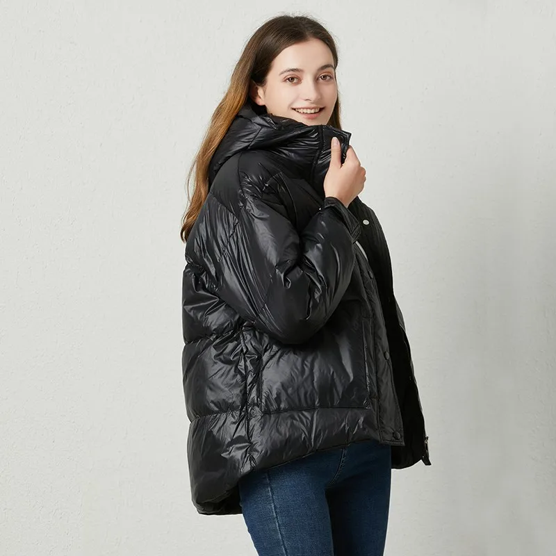 Fitaylor/зимний ультра-светильник с капюшоном пуховик для женщин белый на утином