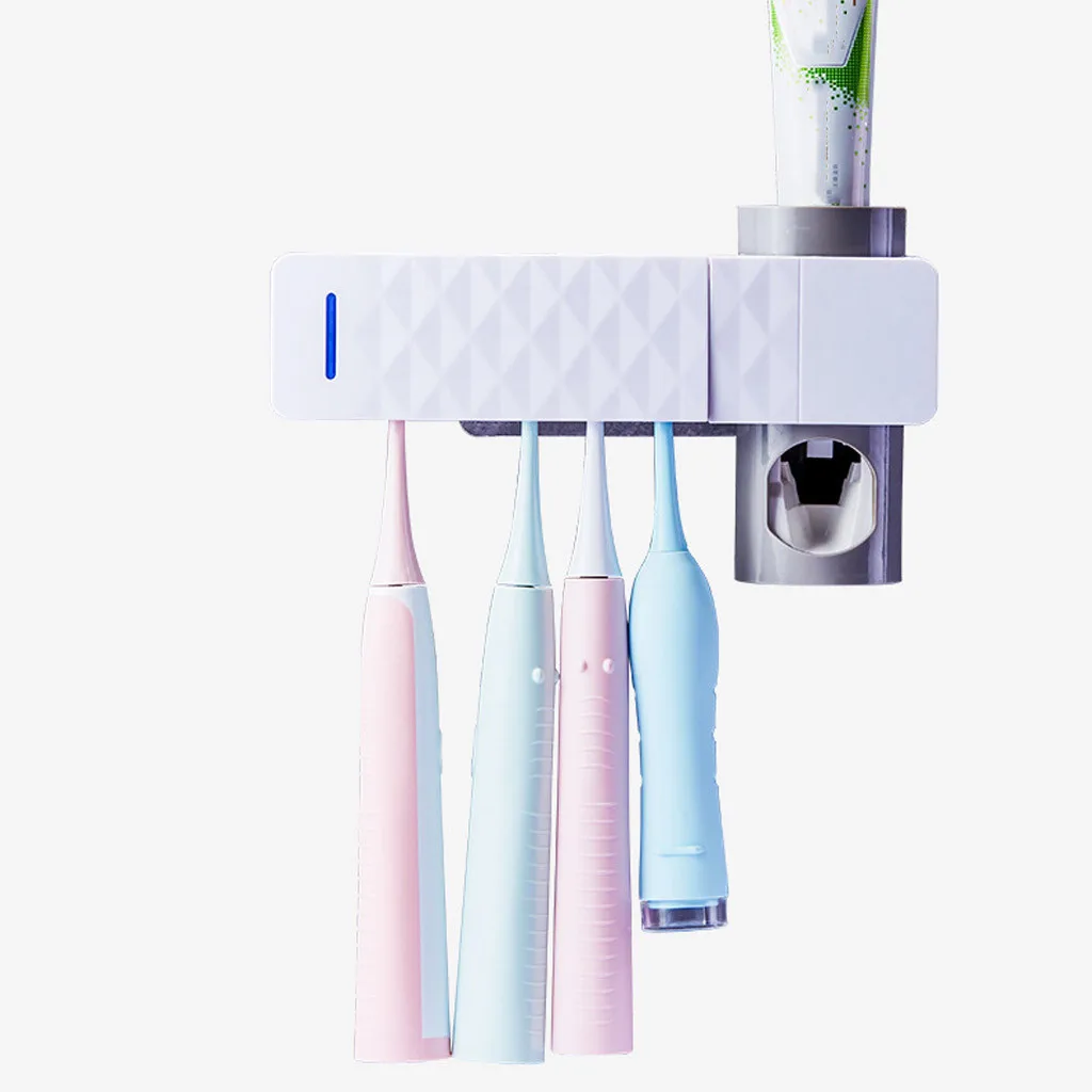 

Dental UV Toothbrush Sanitizer Sterilizer Cleaner Storage Holder Automatic Dust-proof Stand Wall Mount Rack espace de rangement
