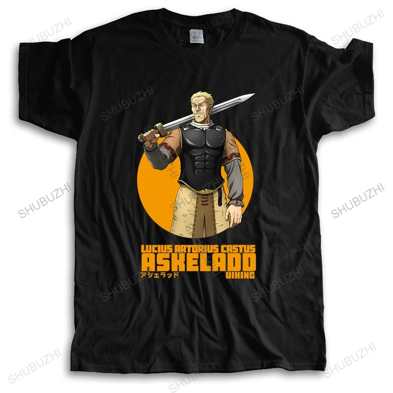 

New summer t-shirt black tops for men crew neck tshirt Personality Vinland Saga Askeladd unisex Shubuzhi Brand Cotton Tee-shirt
