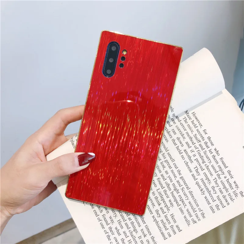 RED DCHZIUAN лазерное Зеркало чехол для samsung Galaxy Note 10 плюс 9 8 S10 S9 S8 плюс A70 A50 чехол для телефона Блестящий сверкающий Мягкий чехол Чехол - Цвет: RED
