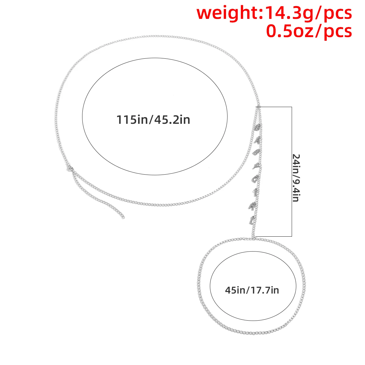 

Sexy Babygirl Letter Pendant Body Chain Leg Chain for Women Goth Simple Thin Belly Waist Chain Belt Body Decoration Accessories