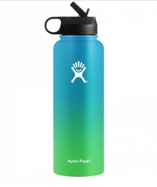 ss bottle Нержавеющая сталь бутылка для воды гидро колба бутылка для воды с вакуумной изоляцией широкий рот Путешествия Портативная термальная бутылка 32 унции/40o - Цвет: ss bottle