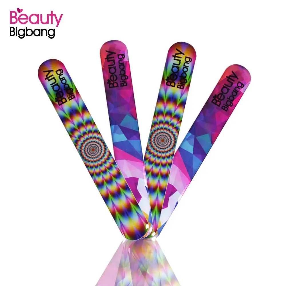 Пилка для ногтей Beautybigbang нано стекло прозрачная блестящая очищаемая маникюра и