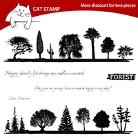 different trees transparent clear stamps for scrapbooking card making photo album silicone stamp diy decorative crafts