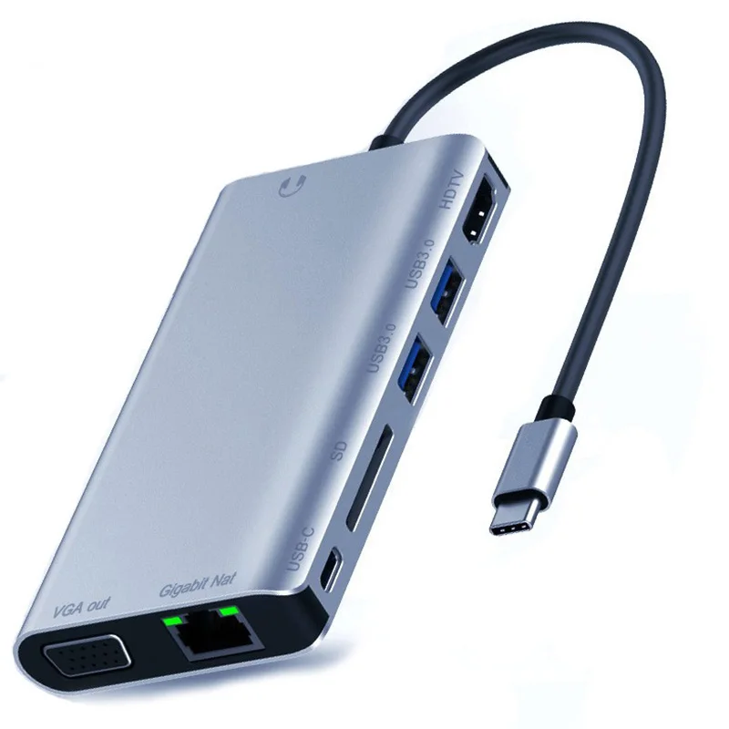 Многофункциональная Тип-C usb-концентратор адаптер для телефона Apple компьютер