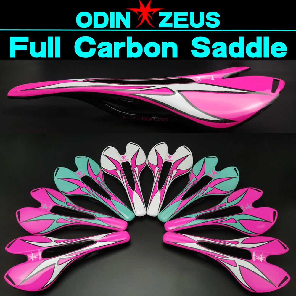 2021Four Color Classic Latest Full Carbon Fiber Saddle Couple Bicycle Seat Female Saddle Road/MTB Bicycle Seat Cushion