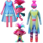 Детский костюм для Хэллоуина с троллями, костюм принцессы Поппи из аниме, костюм эльфийского мира