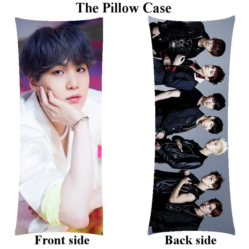 Kpop для мальчиков suga PillowCover Min Yun Ki home удлиненная наволочка с принтом обеих