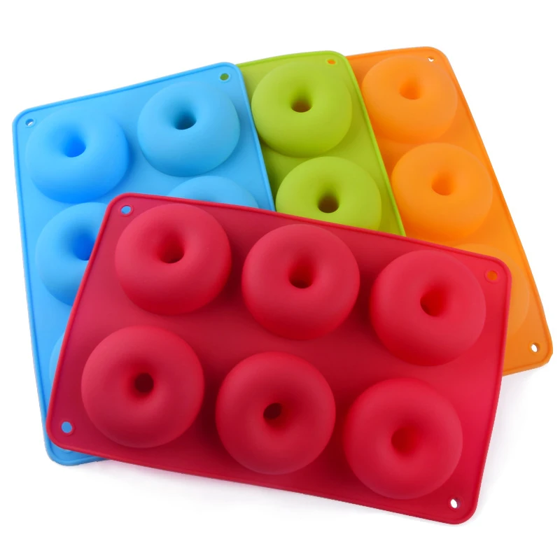 

Silicone Donut Mold Strawberry Cake Mould Non-Stick Candy Doughnut Baking Pan Bakeware Tool
