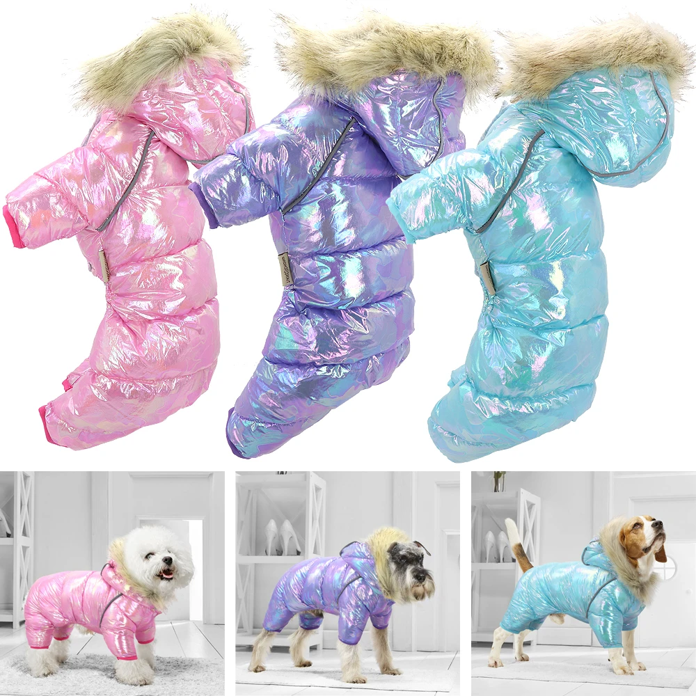 

Warm Dog Clothes Winter Thick Fur Pet Puppy Jacket Coat Waterproof Dog Costume Clothing for Small Medium Large Dogs Chihuahua