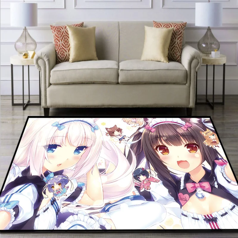 Nekopara Chocola Doormat Rug Carpet Floor Bedroom Living Room Outdoor Party Non-slip Mat Cartoon Gift Anime | Дом и сад