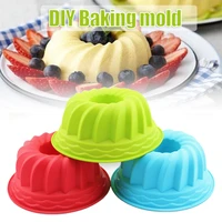 silicone baking mould spiral ring shaped diy cups cake durable washable covenience easy operation for kitchen gq