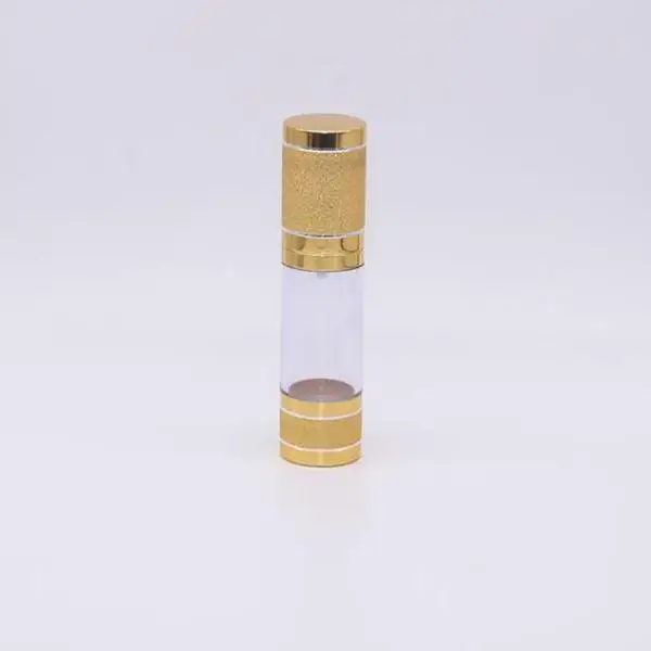 

15 30ml Gold Cosmetic Airless Pump Bottle Portable Refillable Pump Dispenser Bottle For Lotion Airless Cosmetic Container#4104 .