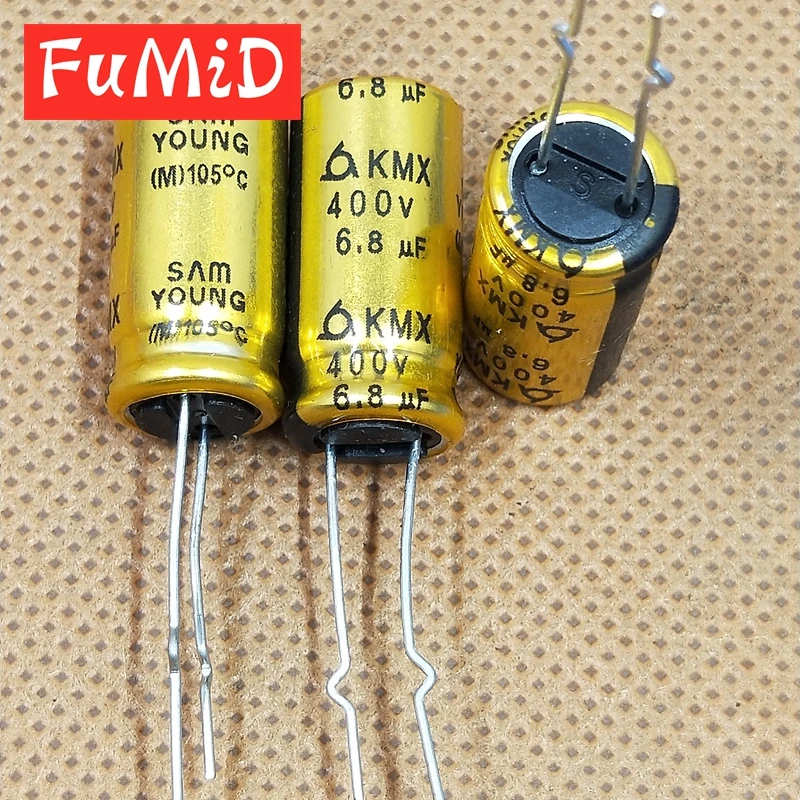 Аудиоконденсатор SAMYOUNG 400В6.8МКФ KMX серии 6.8МКФ400В электролитический аудиоконденсатор 10 * 20 мм, 10 шт. новый и оригинальный.