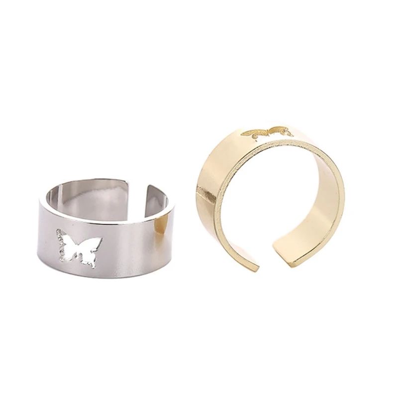 

1 Pair Matching Butterfly Lover Couple Rings Engagement Promise Rings Jewelry