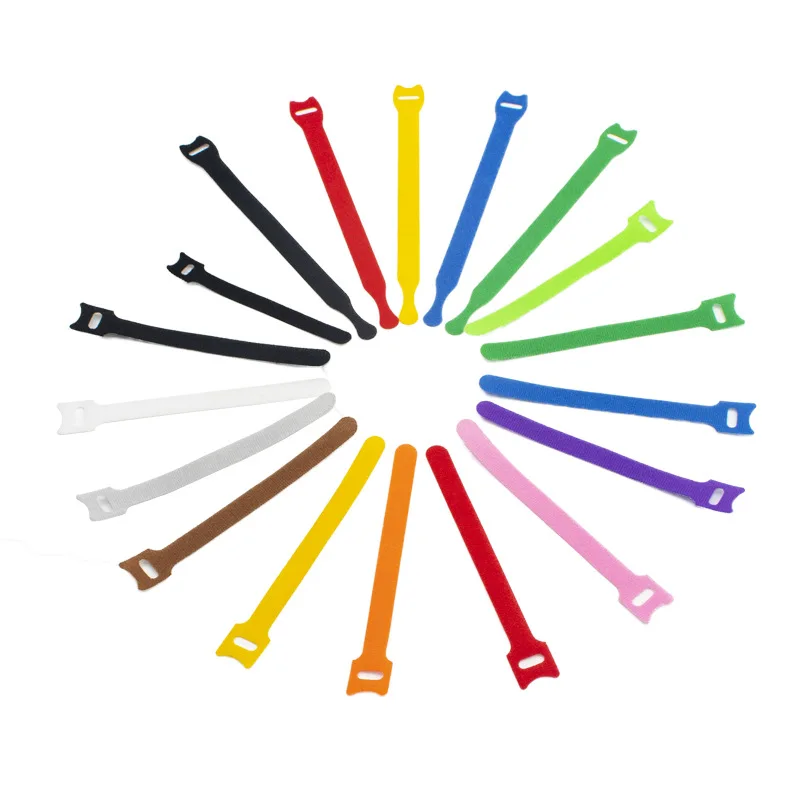 50 шт. клей петля крюк нейлон и ремешок кабельные стяжки многоразовые скрепленная
