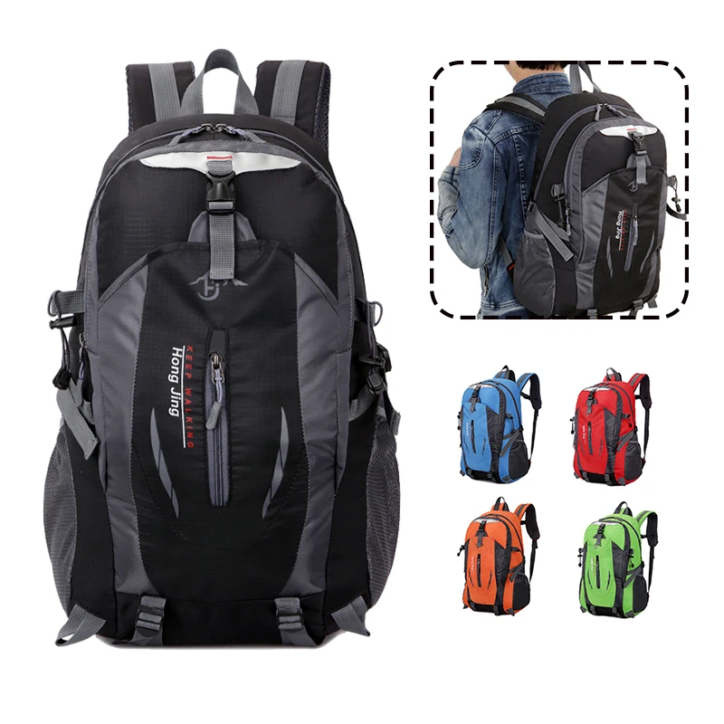 

Men outdoor High quality Sports climb Backpack waterproof Multifunctional School Bag Fashion High Capacity Travel Pack For Women