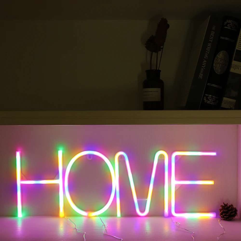 DIY Красочные 26 неоновых букв светильник ящиеся светодиодные буквы Алфавит 3D
