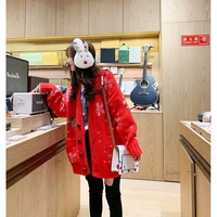 christmas deer thickened autumn and winter new sweater womens knit cardigan korean coat lazy