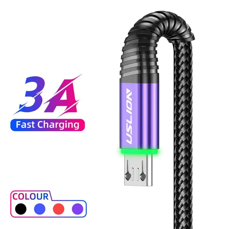 Кабель Micro USB 3A 0 5 м/1 м/2 м для быстрой зарядки и синхронизации данных Xiaomi Samsung Huawei Note