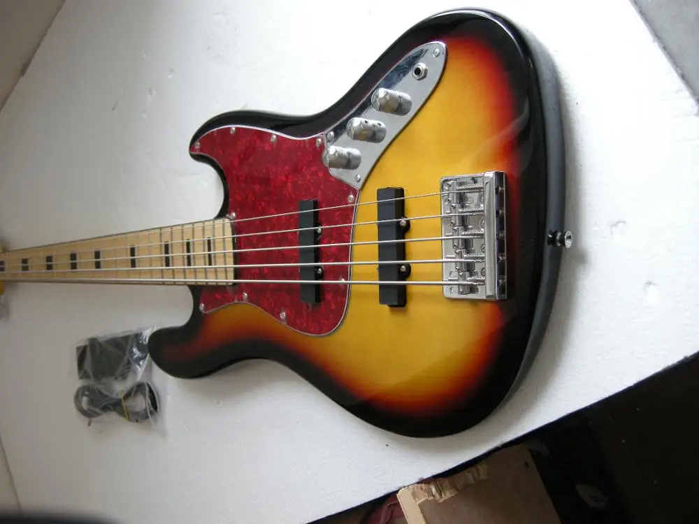 Китай (материк) Гитары Заводская Новая электрическая бас-гитара 5 струн джаз