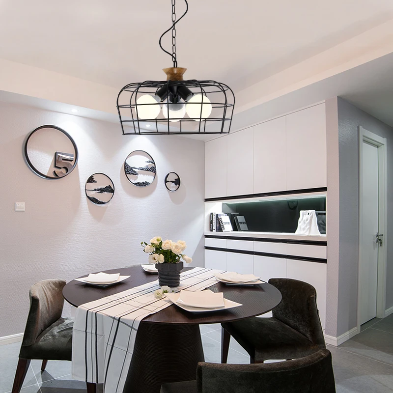 

Nordic Wooden Pendant Light Retro Loft Industrial Pendant Lighting For Bar/ Dinning Room Hanging Light Home Indoor hang lamp