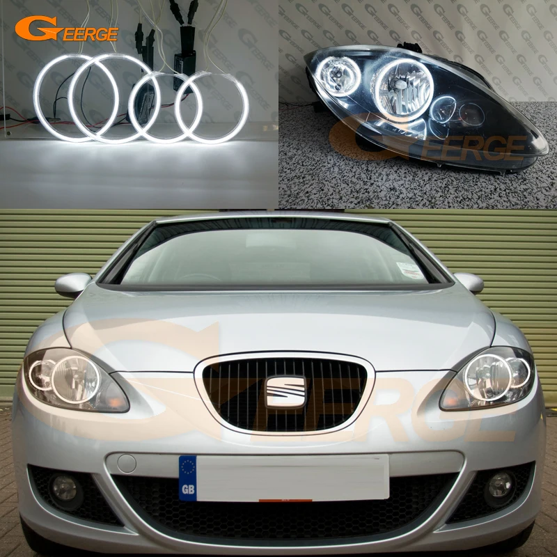 Отличные ультра яркие CCFL ангельские глазки halo Кольца для Seat leon Mk2 1P 2005 2006 2007 2008 2009