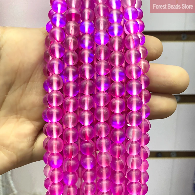 Бусины круглые из австрийского хрусталя матовые бусины в форме месяца с розово