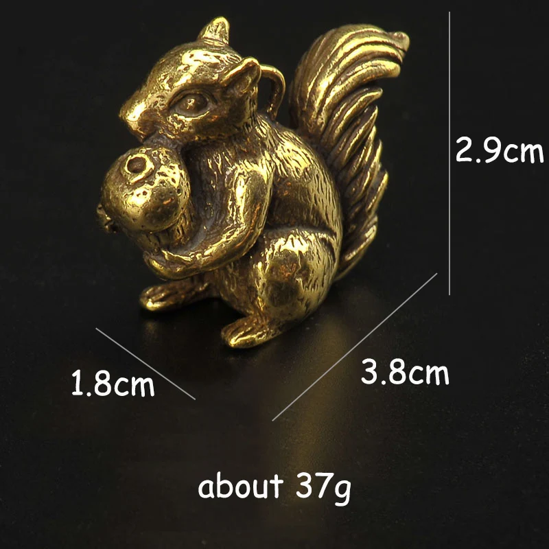 Белка и орех кулон брелок для автомобиля Винтаж Медь украшения в виде белок