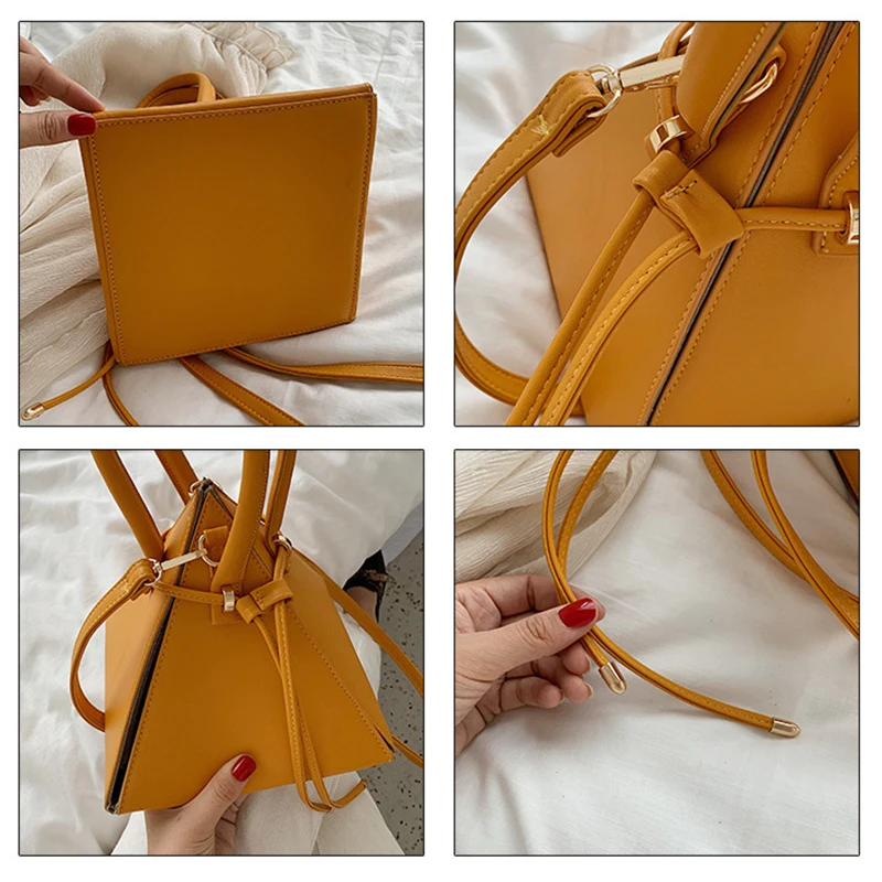 

2020 Designer leather handbag Mini Triangle Women Clutch Purse Hand Bag Lady Famous Brand Chains Tote Bags portefeuille femme
