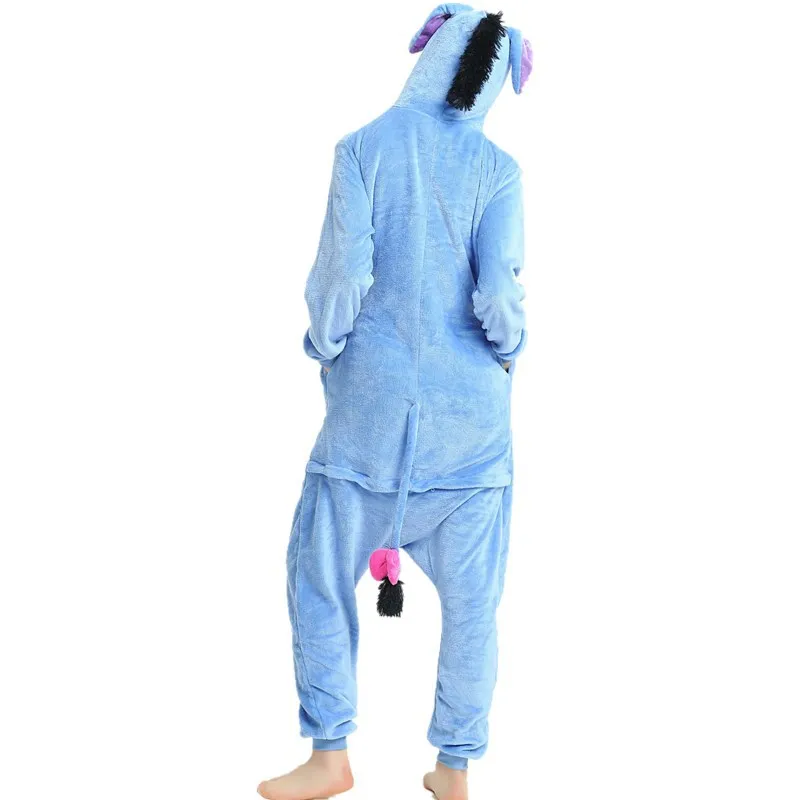 Фланелевые сиамские пижамы с изображением Ослика из мультфильма Костюмы для