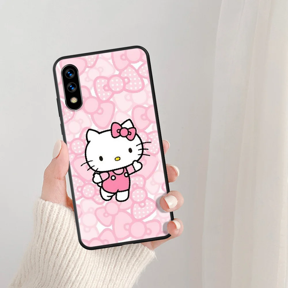 

Cute Cartoon Hellos Kitties Phone Case For Huawei Honor 6A 7A 7C 8 8A 8X 9 9X 10 10i 20 Lite Pro Play black Funda Pretty Bumper