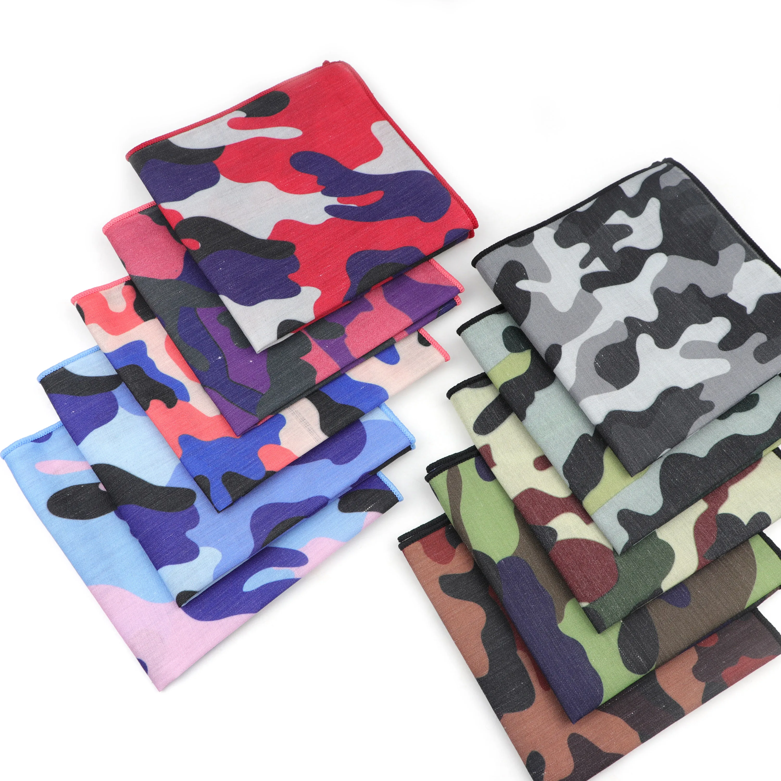 Камуфляжный женский жаккардовый тканый Яркий Модный Карманный квадратный набор