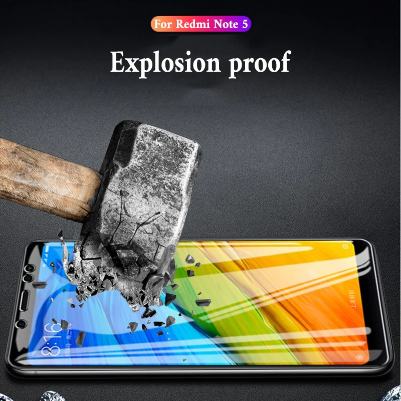 3D закаленное стекло для Xiaomi Redmi Note 5 Pro Plus полное покрытие протектор экрана 5A