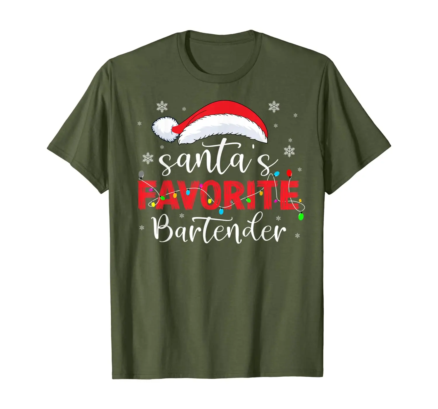 

Santa's Favorite Bartender T-Shirt