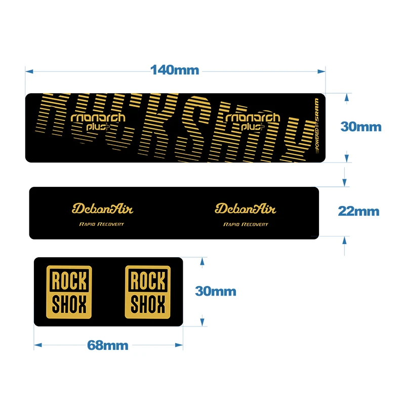 2020-RockShox Monarch Plus RC3 shock sticker mountain bike rear AM / DH bicycle decal | Спорт и развлечения