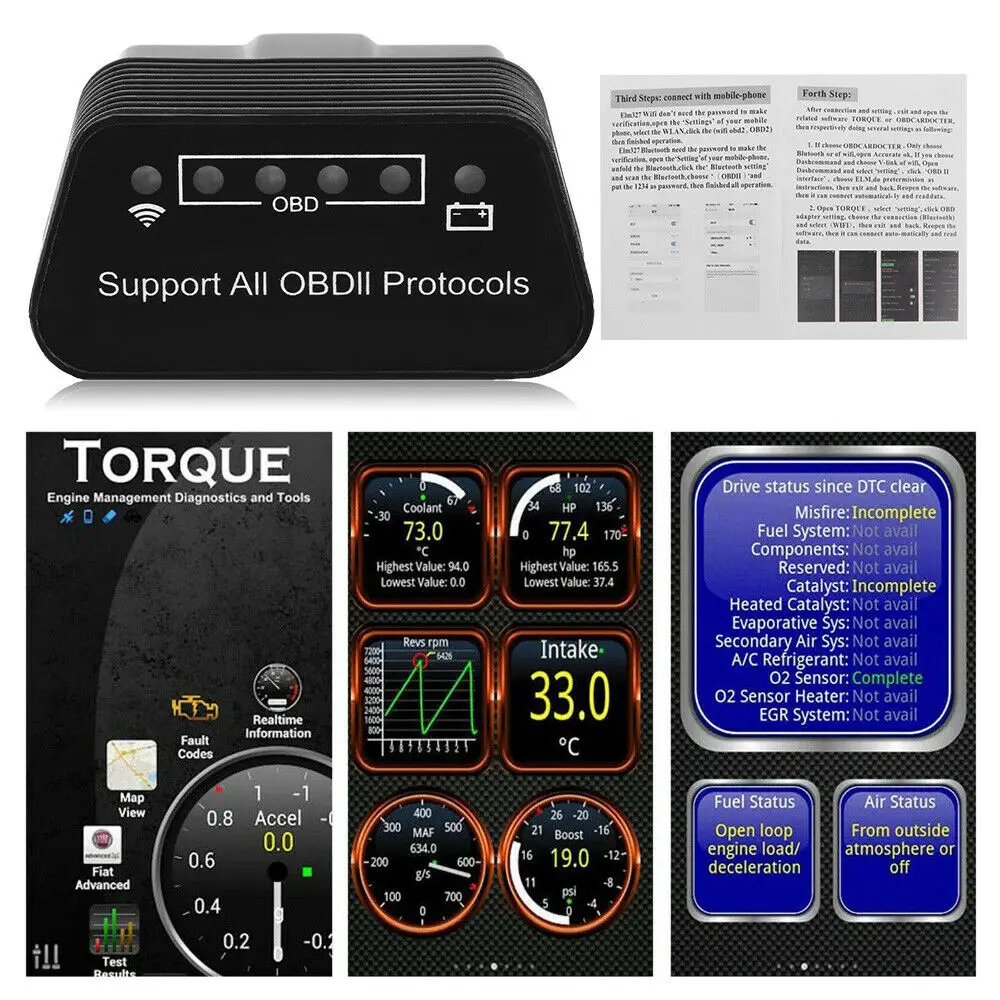 

Wifi Elm327 Obd2 Bluetooth Car Scan Tool Code Reader Torque For Ios Android Car Auto Diagnostic Tools