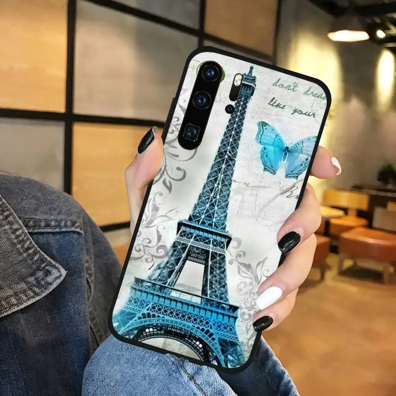 

Paris Eiffel Tower art Phone Case Funda For Huawei P9 P10 P20 P30 Lite 2016 2017 2019 plus pro P smart