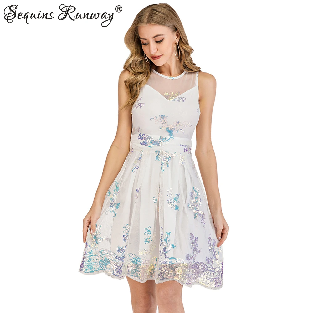 Соблазнительные наряды для ночного клуба летнее платье с блестками женские